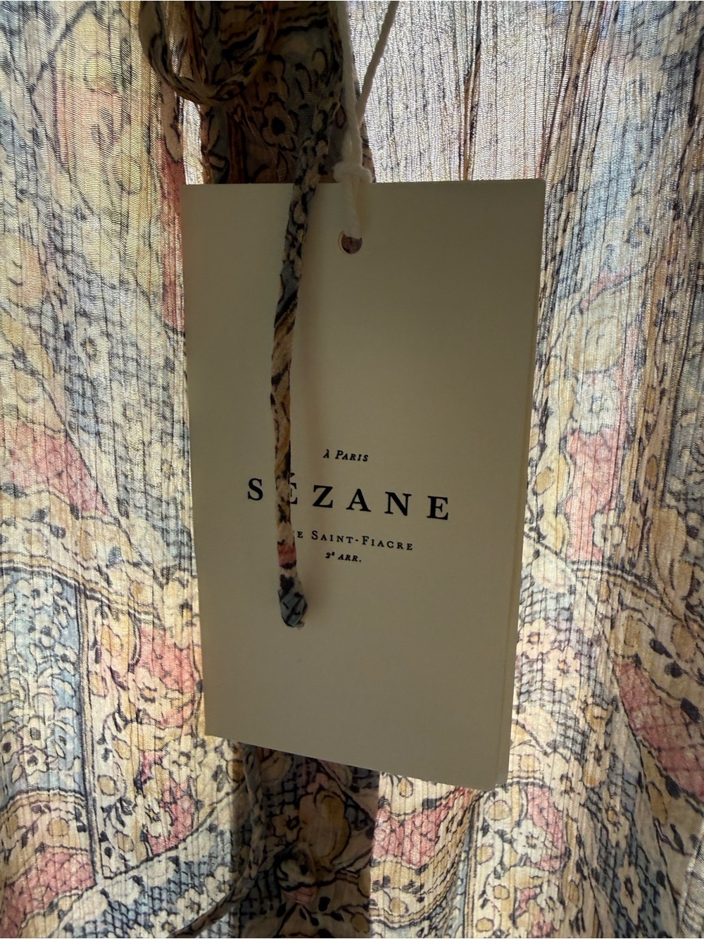Sezane Vikaly Blouse in Mozaique Print size 6 Viscose/silk blend NWT - Picture 3 of 10